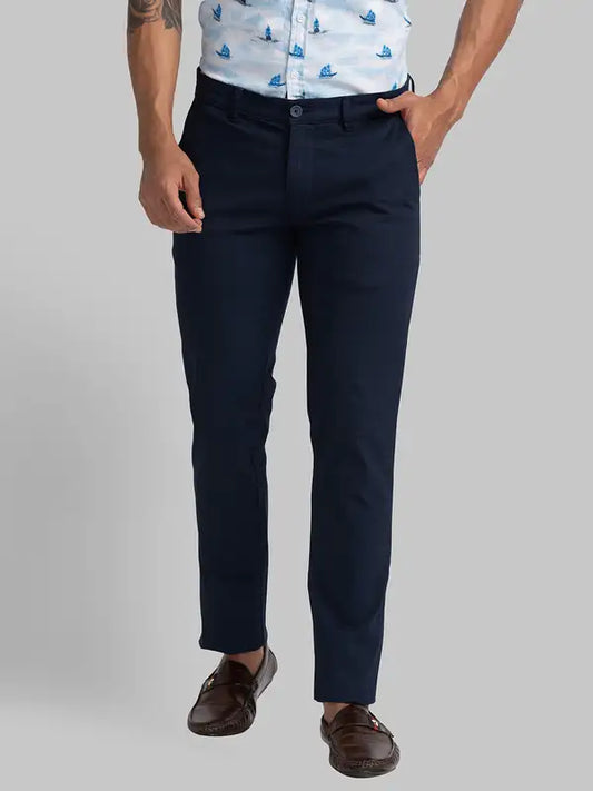 Men Lrt Fit Black Trouser