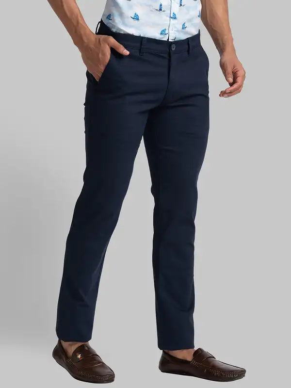 Men Lrt Fit Black Trouser