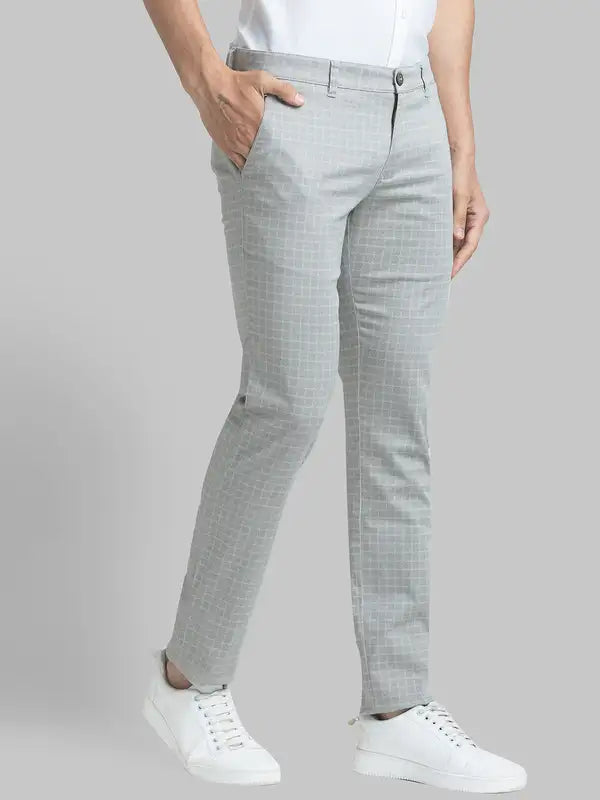 Men Lrt Fit Blue Trouser