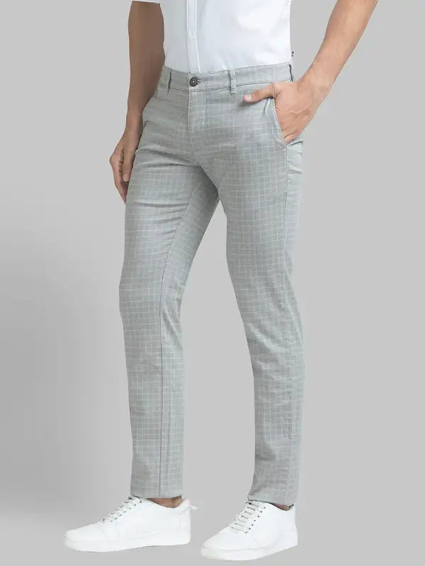 Men Lrt Fit Blue Trouser
