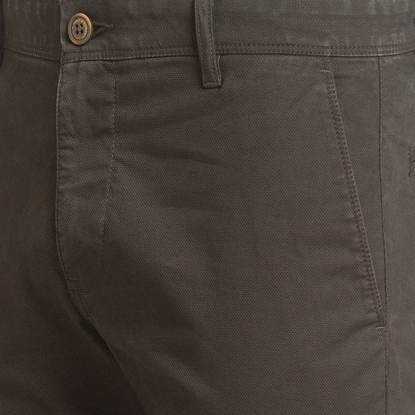 Men Tapered Fit Green Trouser