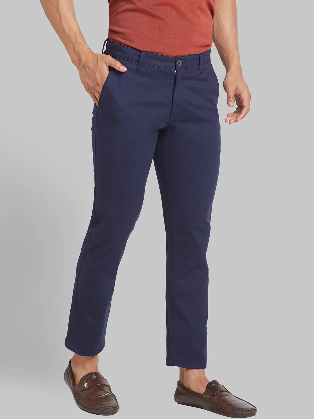 Men Lrt Fit Black Trouser