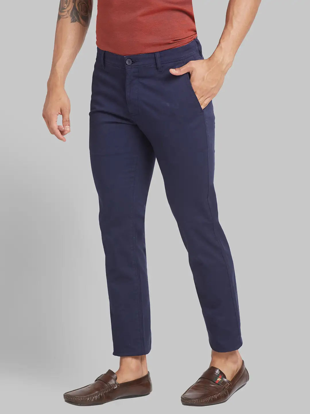 Men Lrt Fit Black Trouser