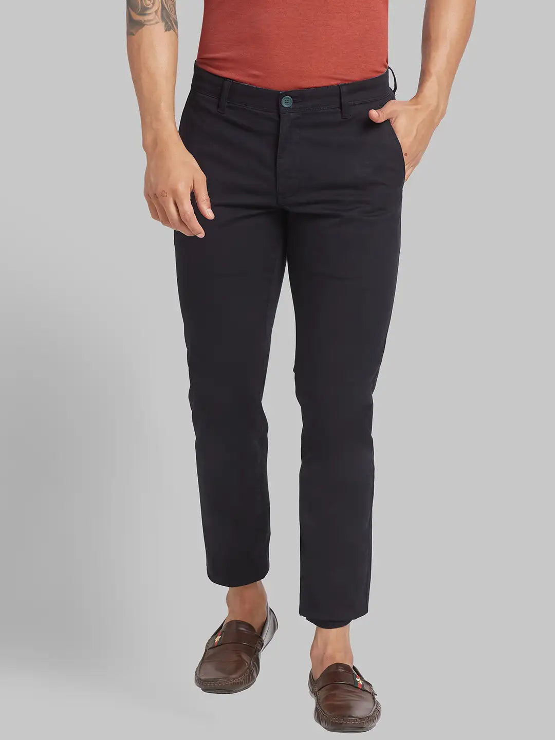 Men Lrt Fit Green Trouser
