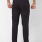 Parx Tapered Fit Printed Medium Grey Trouser