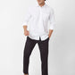 Parx Tapered Fit Printed Medium Grey Trouser