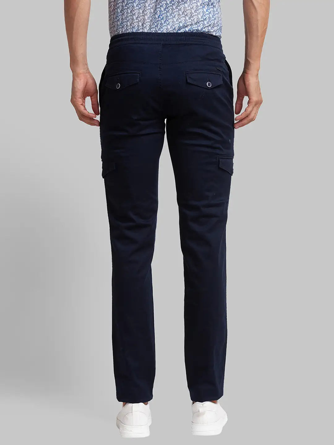 Men Tapered Fit Grey Chinos & Trouser