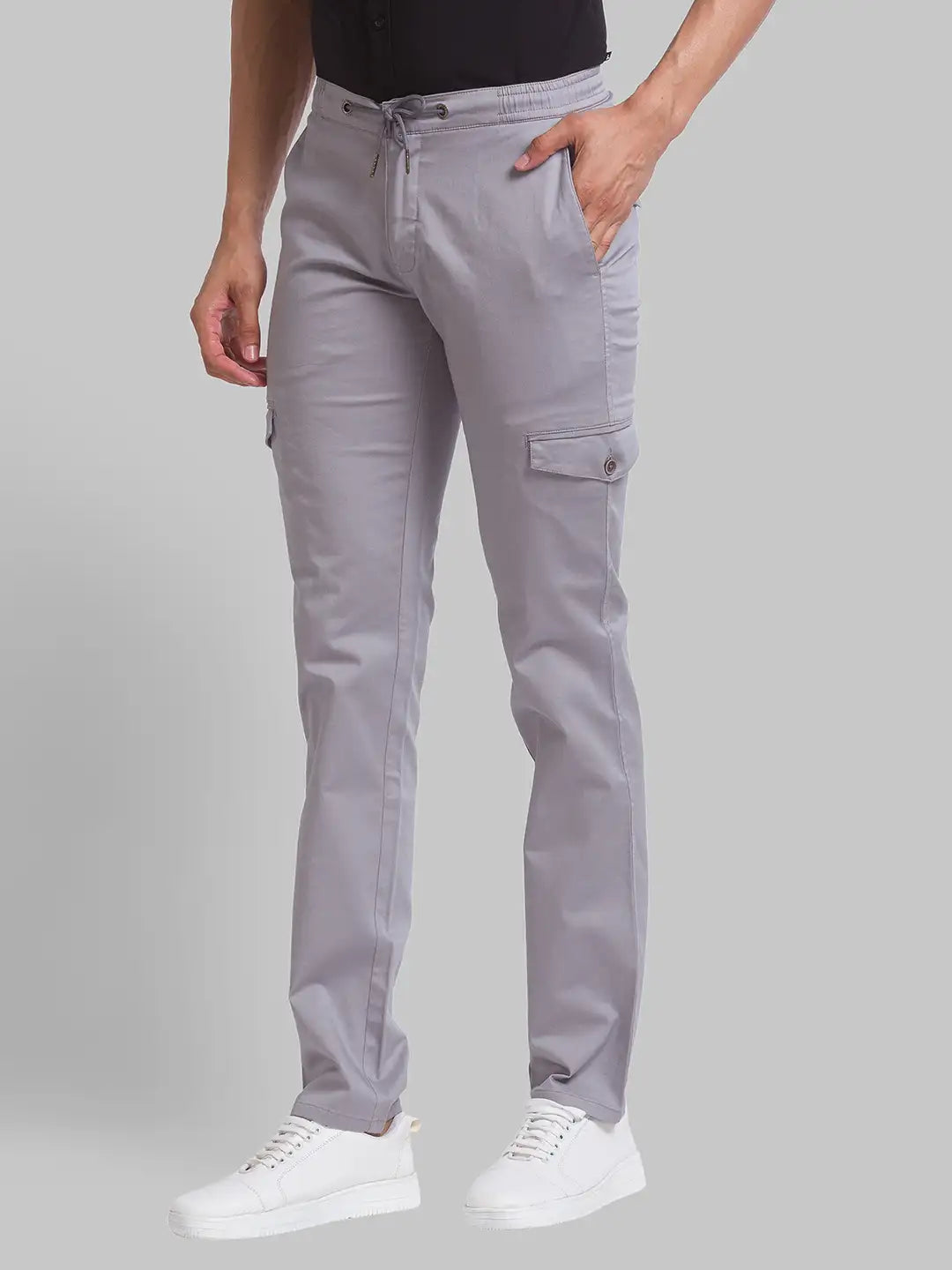 Men Tapered Fit Brown Chinos & Trouser