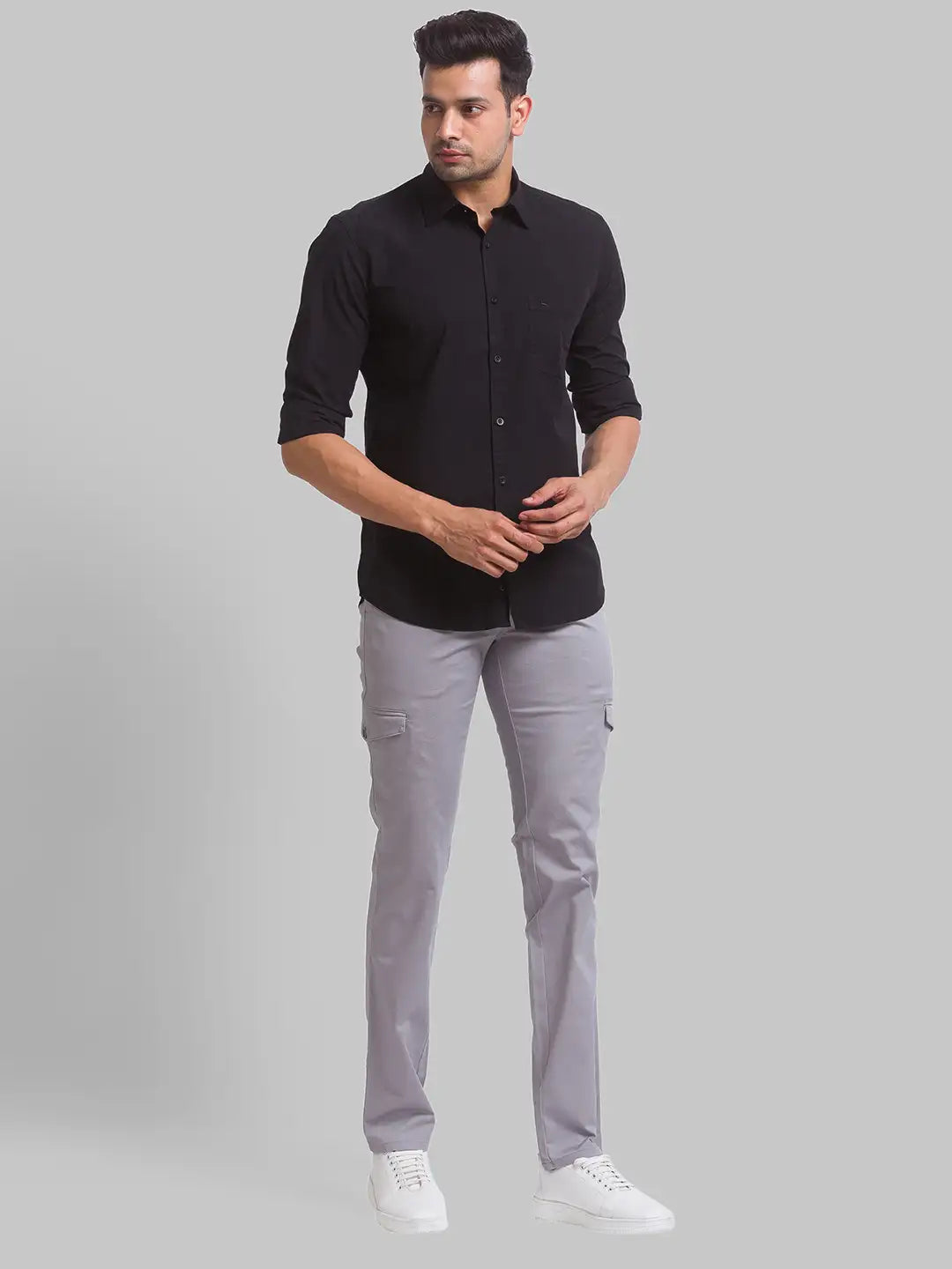 Men Tapered Fit Brown Chinos & Trouser
