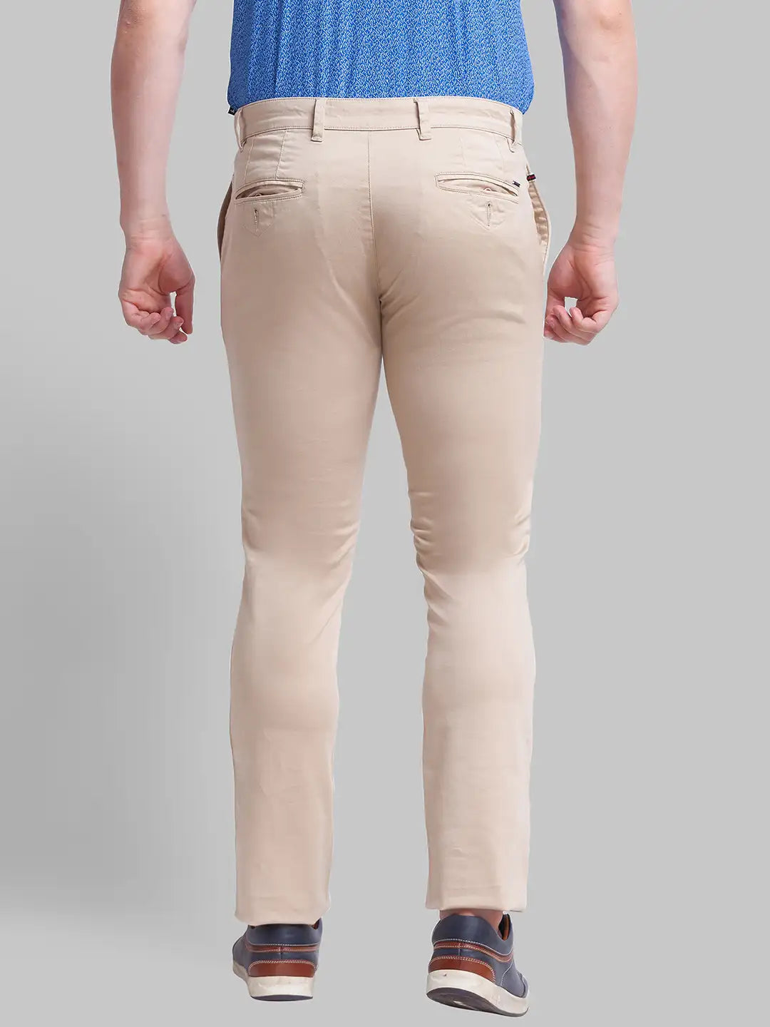 Men Tapered Fit Blue Chinos
