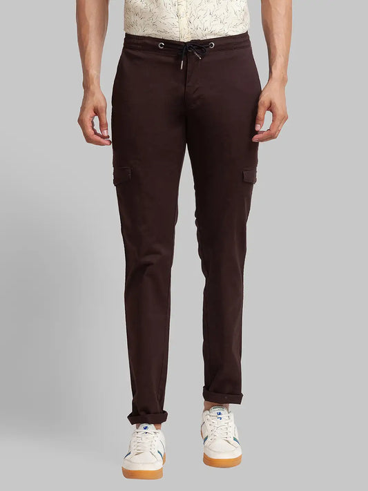 Men Regular Fit Blue Chinos & Trouser