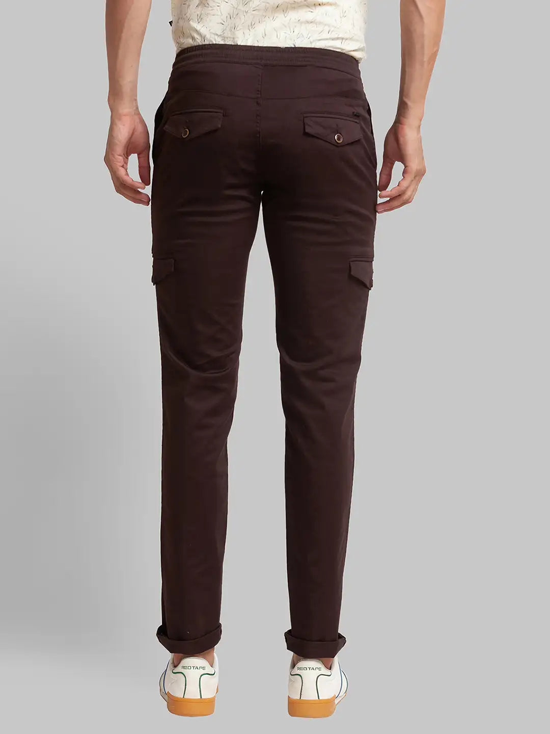 Men Regular Fit Blue Chinos & Trouser