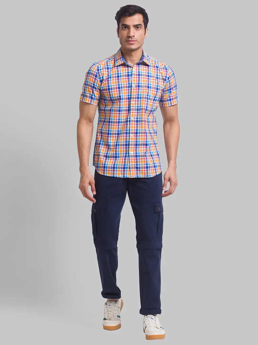Men Tapered Fit Green Chinos