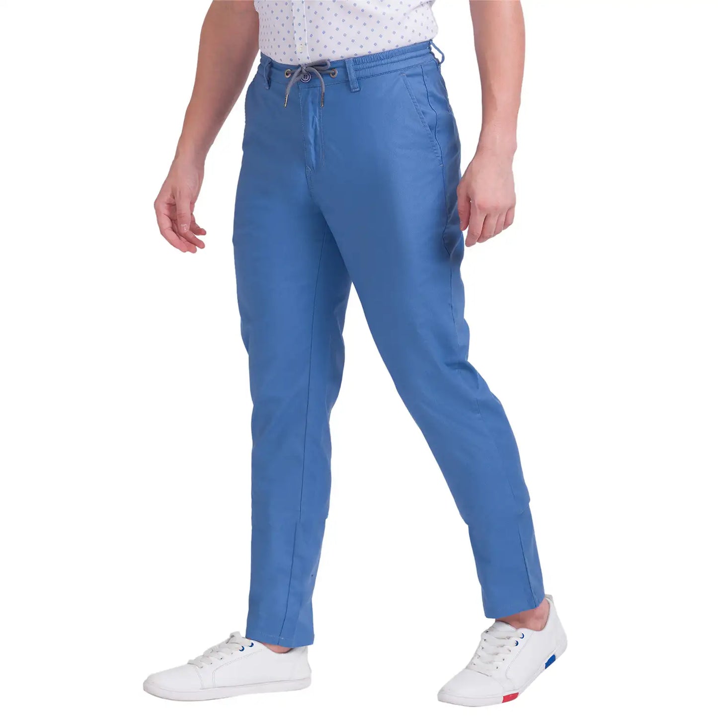 Men Regular Fit Khaki Trouser