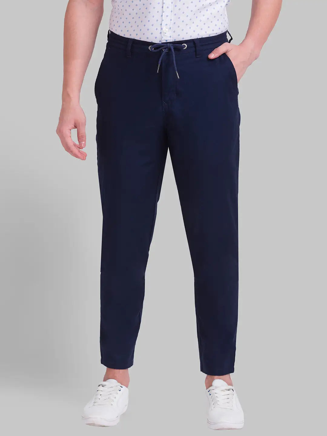 Men Regular Fit Black Trouser