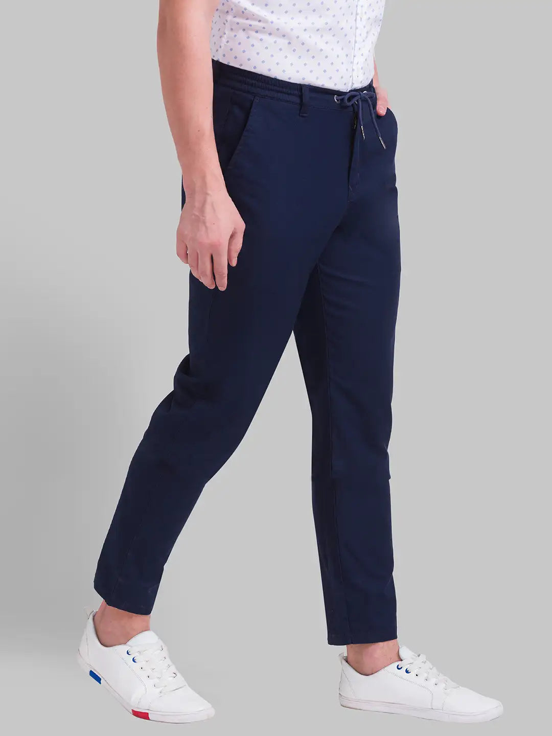 Men Regular Fit Black Trouser