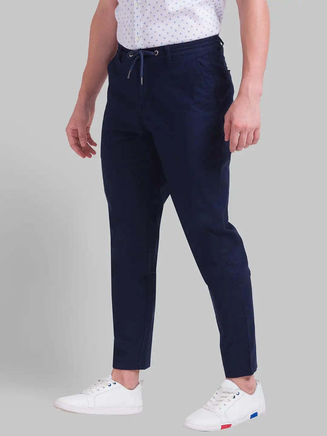 Men Regular Fit Black Trouser