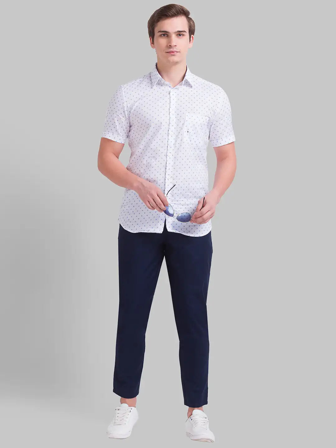 Men Regular Fit Black Trouser