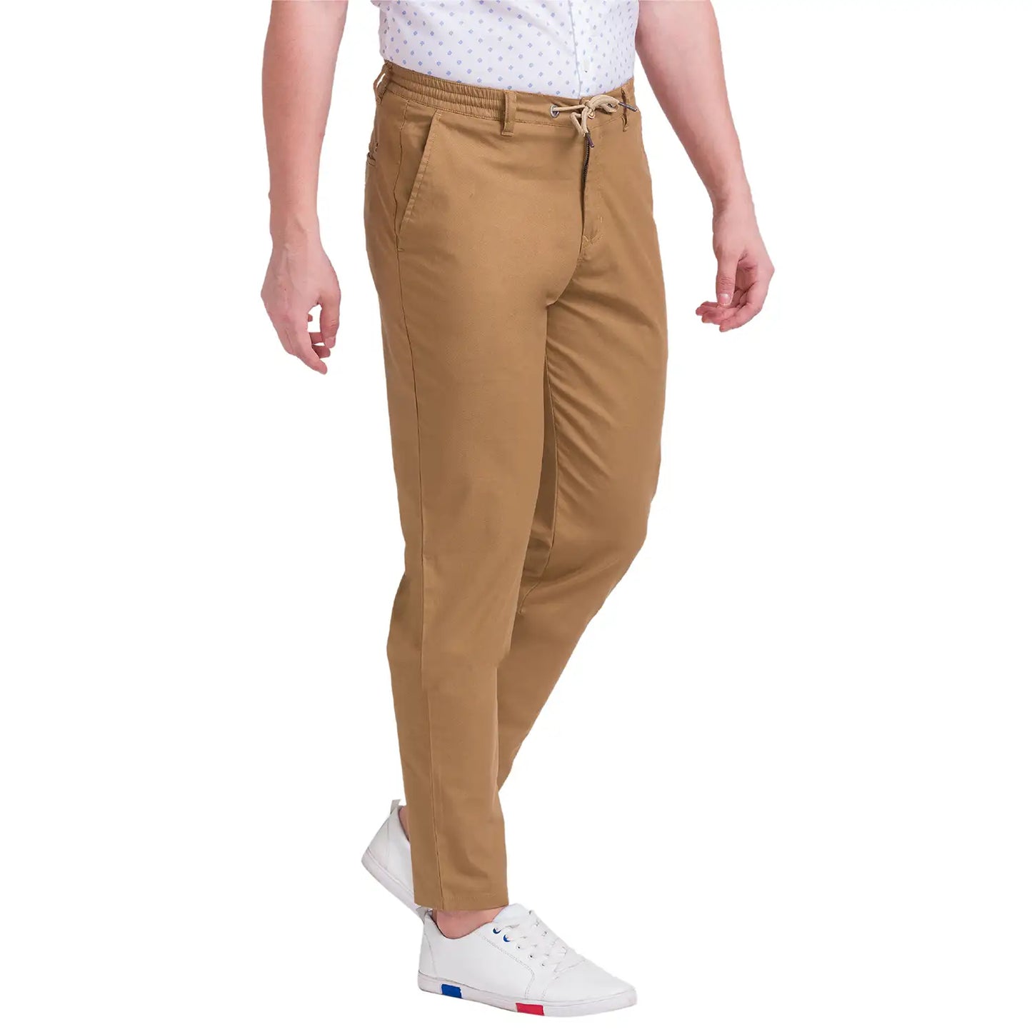 Men Regular Fit Blue Chinos
