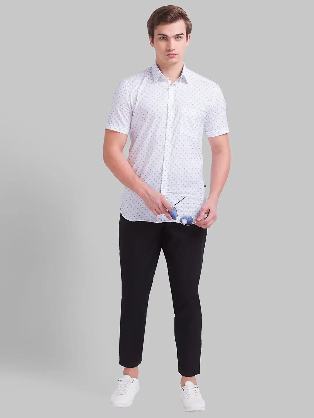 Men Regular Fit Black Trouser