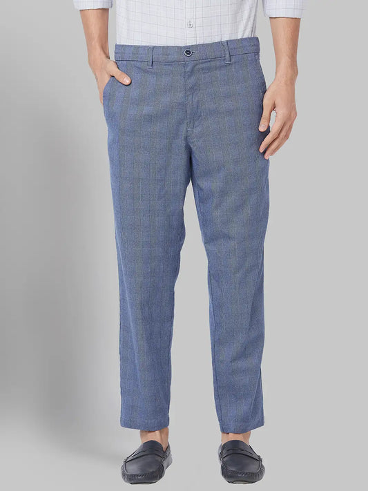 Men Slim Fit Fawn Trouser