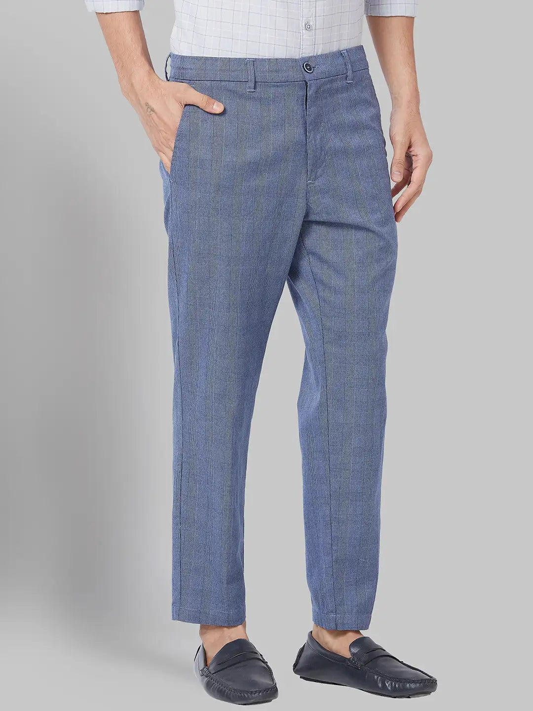Men Slim Fit Fawn Trouser