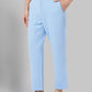 Men Carrot Fit Blue Trouser