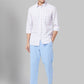 Men Carrot Fit Blue Trouser