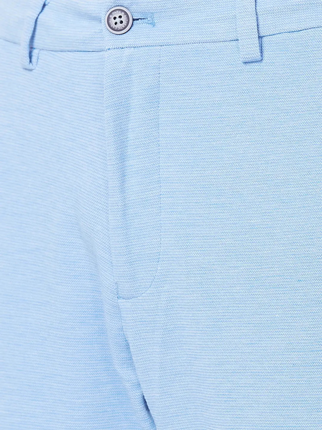 Men Carrot Fit Blue Trouser