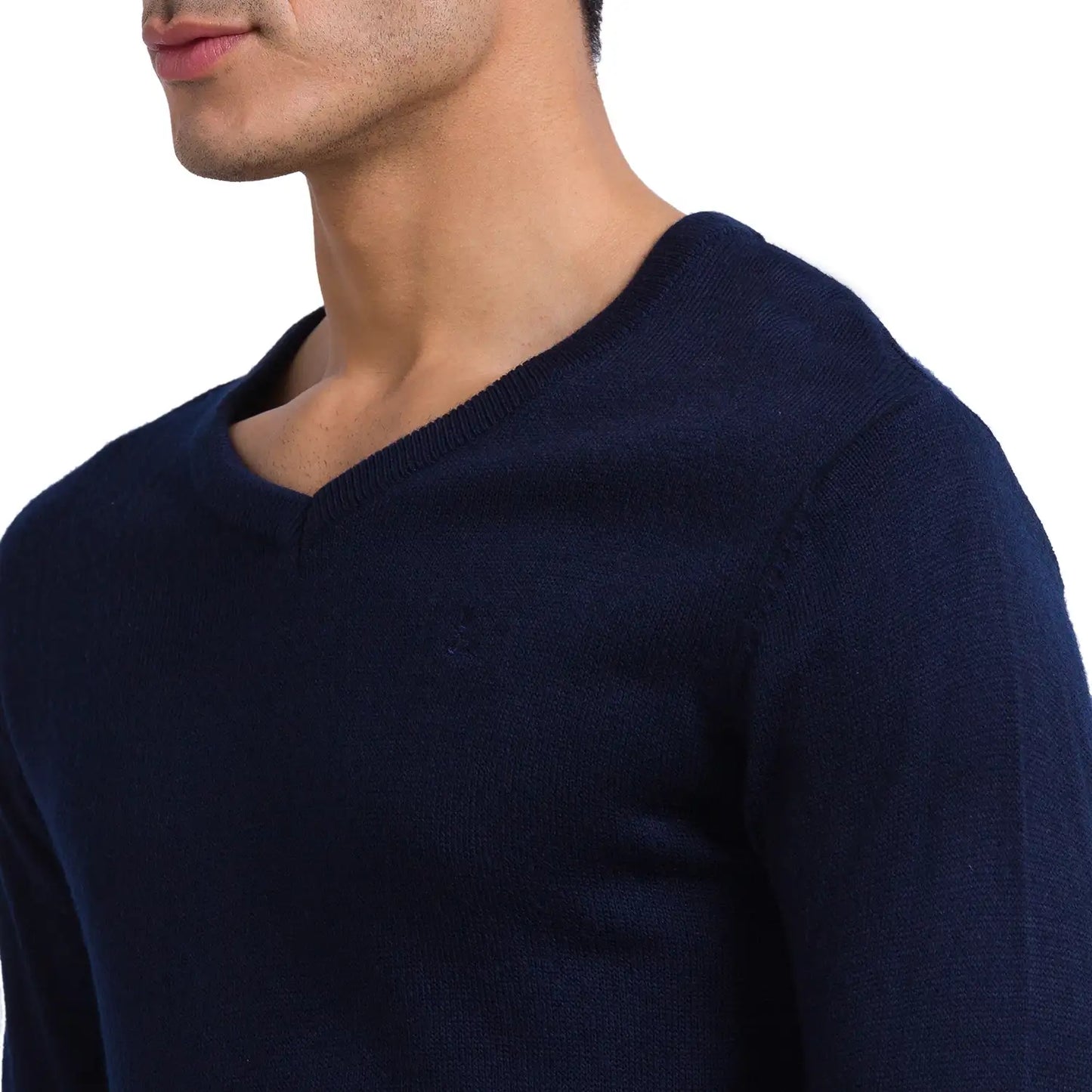 Men Regular Fit Black Sweater
