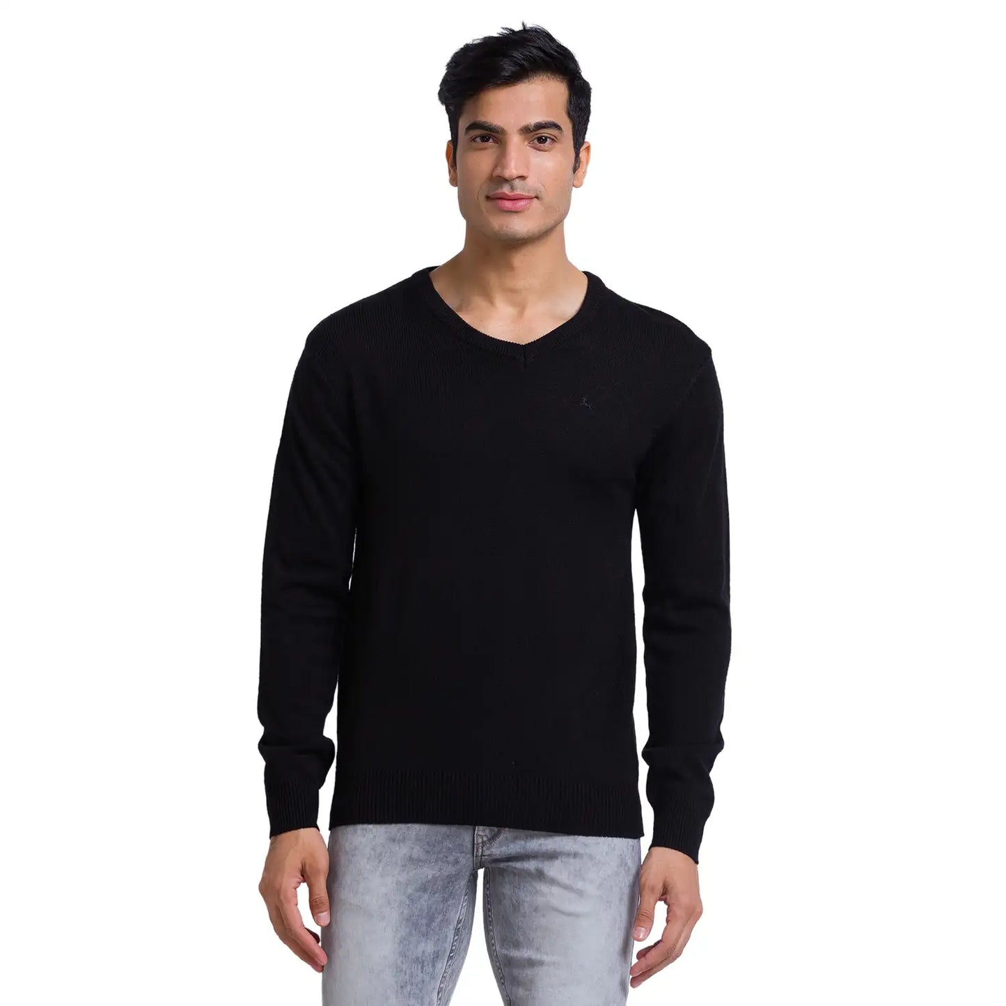 Men Regular Fit Maroon Sweater