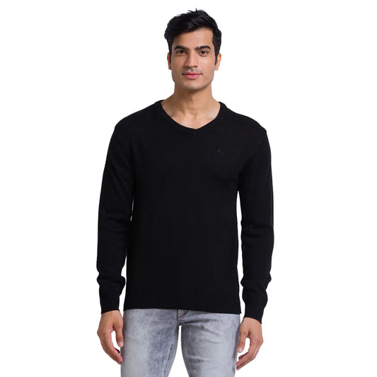 Men Regular Fit Maroon Sweater