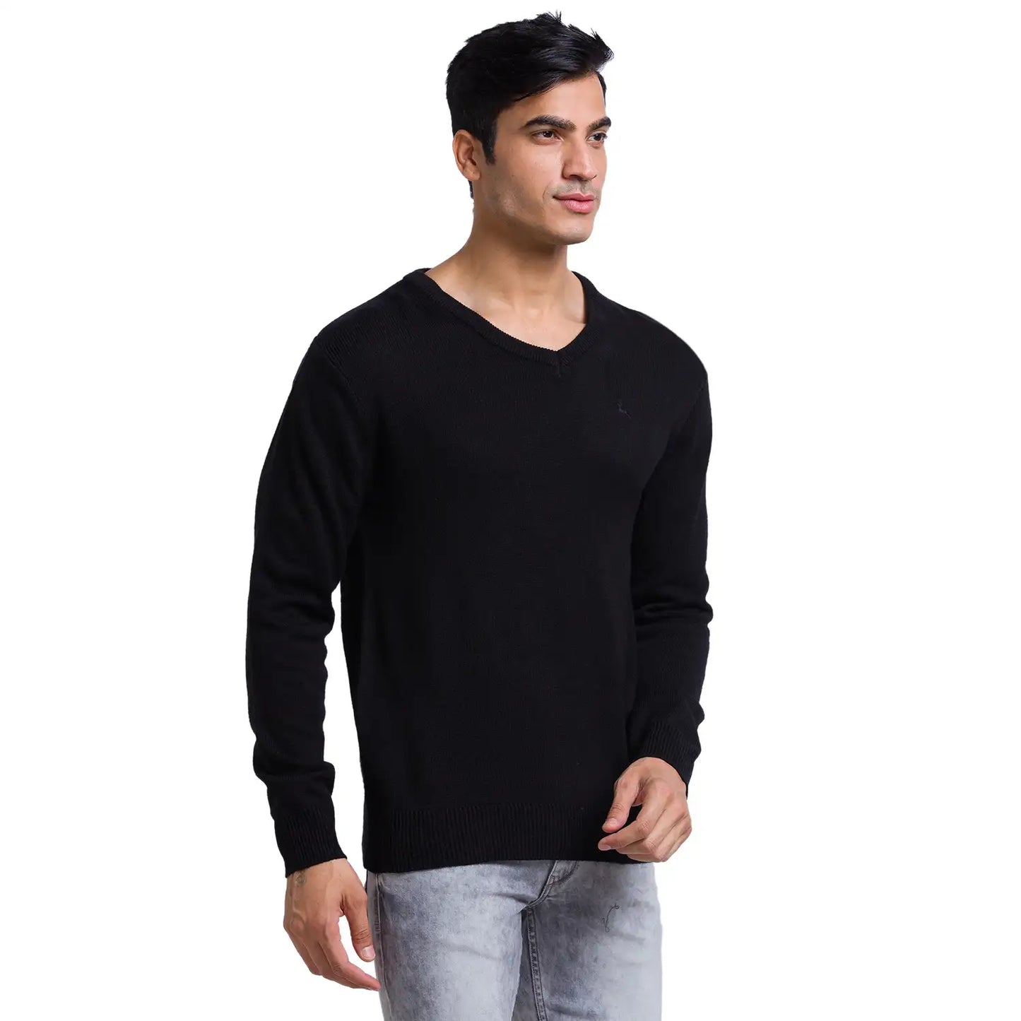 Men Regular Fit Maroon Sweater
