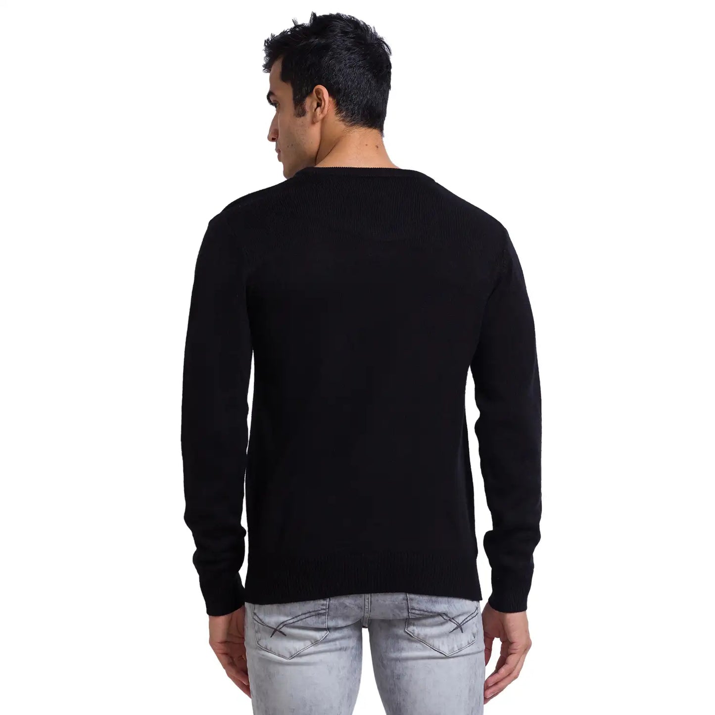 Men Regular Fit Maroon Sweater