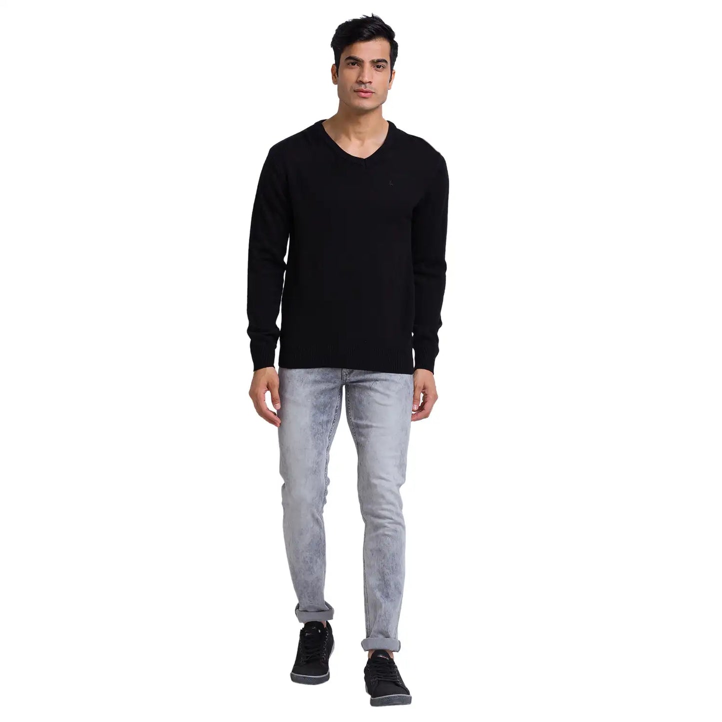 Men Regular Fit Maroon Sweater