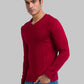 Men Regular Fit Blue Sweater