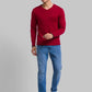 Men Regular Fit Blue Sweater