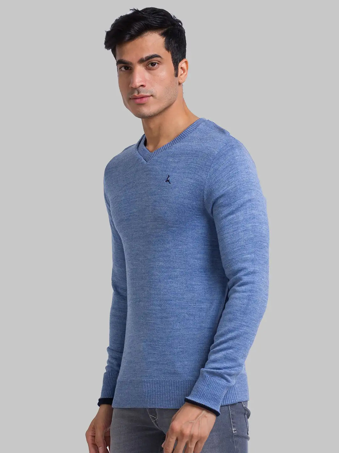 Men Regular Fit Green Sweater