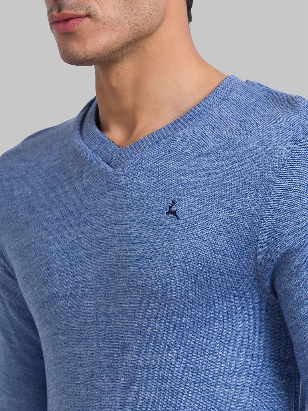Men Regular Fit Green Sweater
