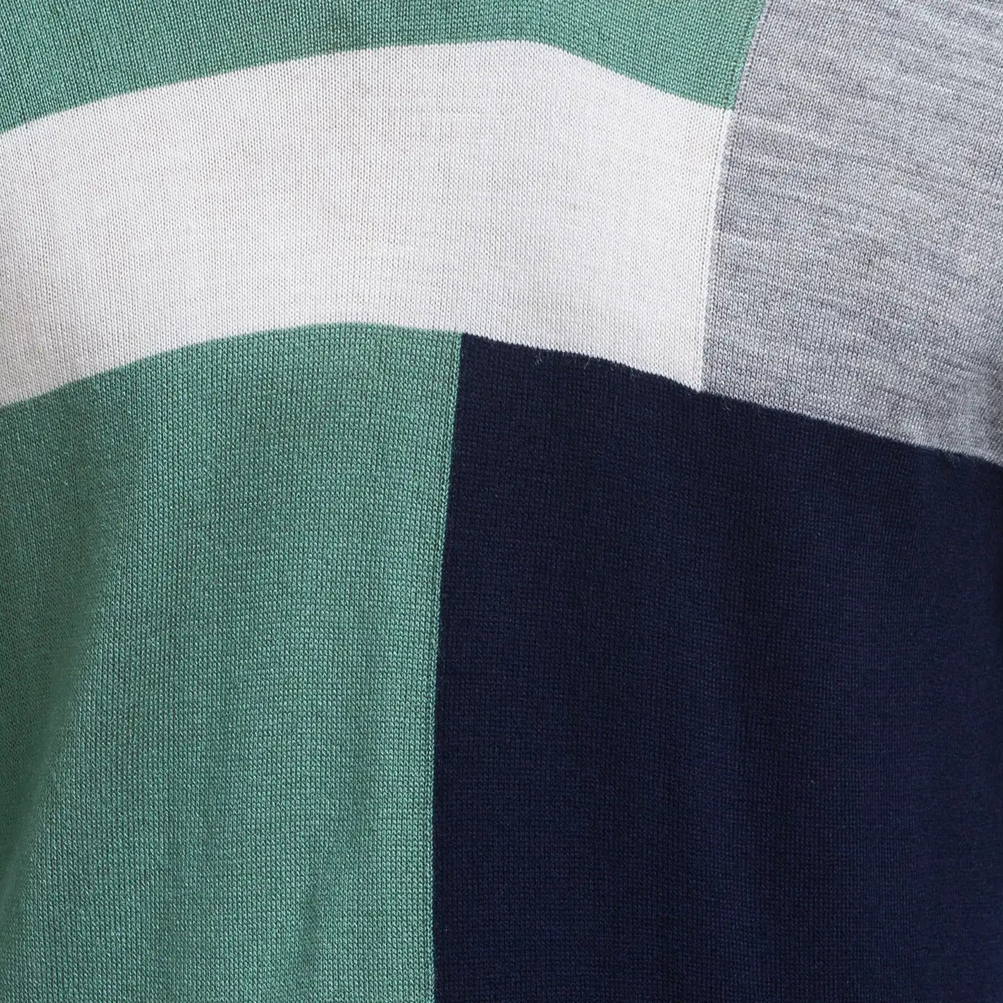 Men Regular Fit Blue Sweater