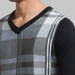 Men Regular Fit Blue Sweater