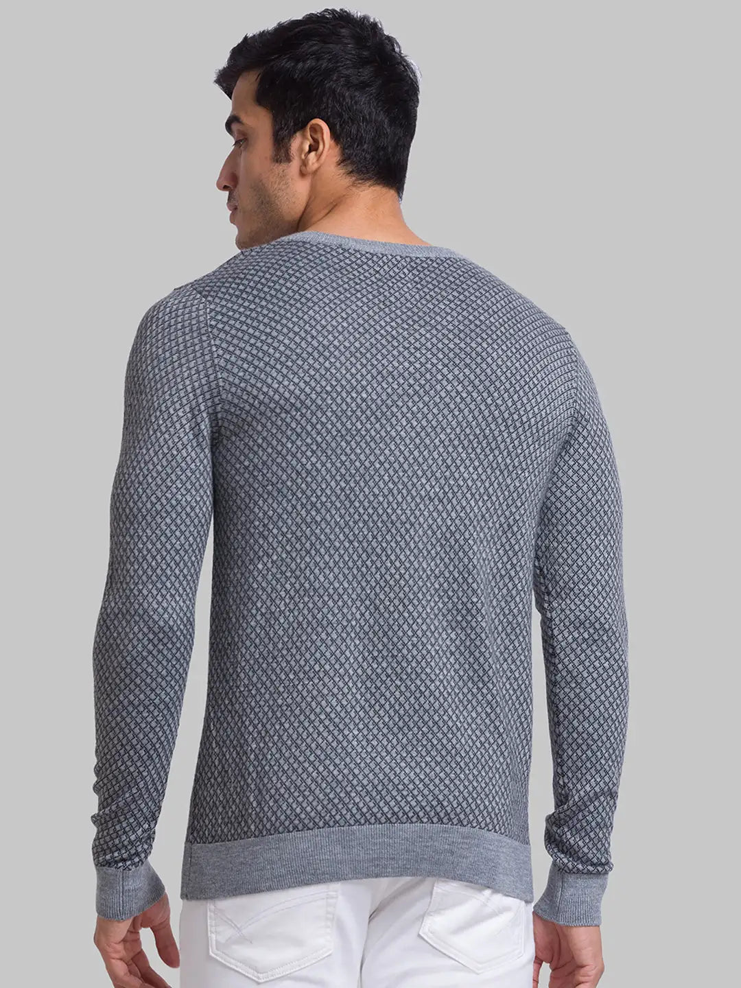 Men Regular Fit Green Sweater
