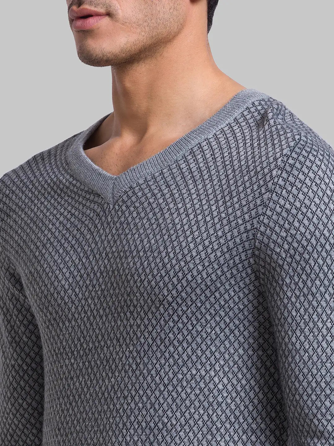 Men Regular Fit Green Sweater