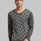 Men Regular Fit Blue Sweater