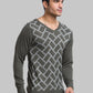 Men Regular Fit Blue Sweater