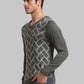 Men Regular Fit Blue Sweater