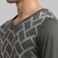 Men Regular Fit Blue Sweater