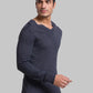 Men Regular Fit Red Sweater