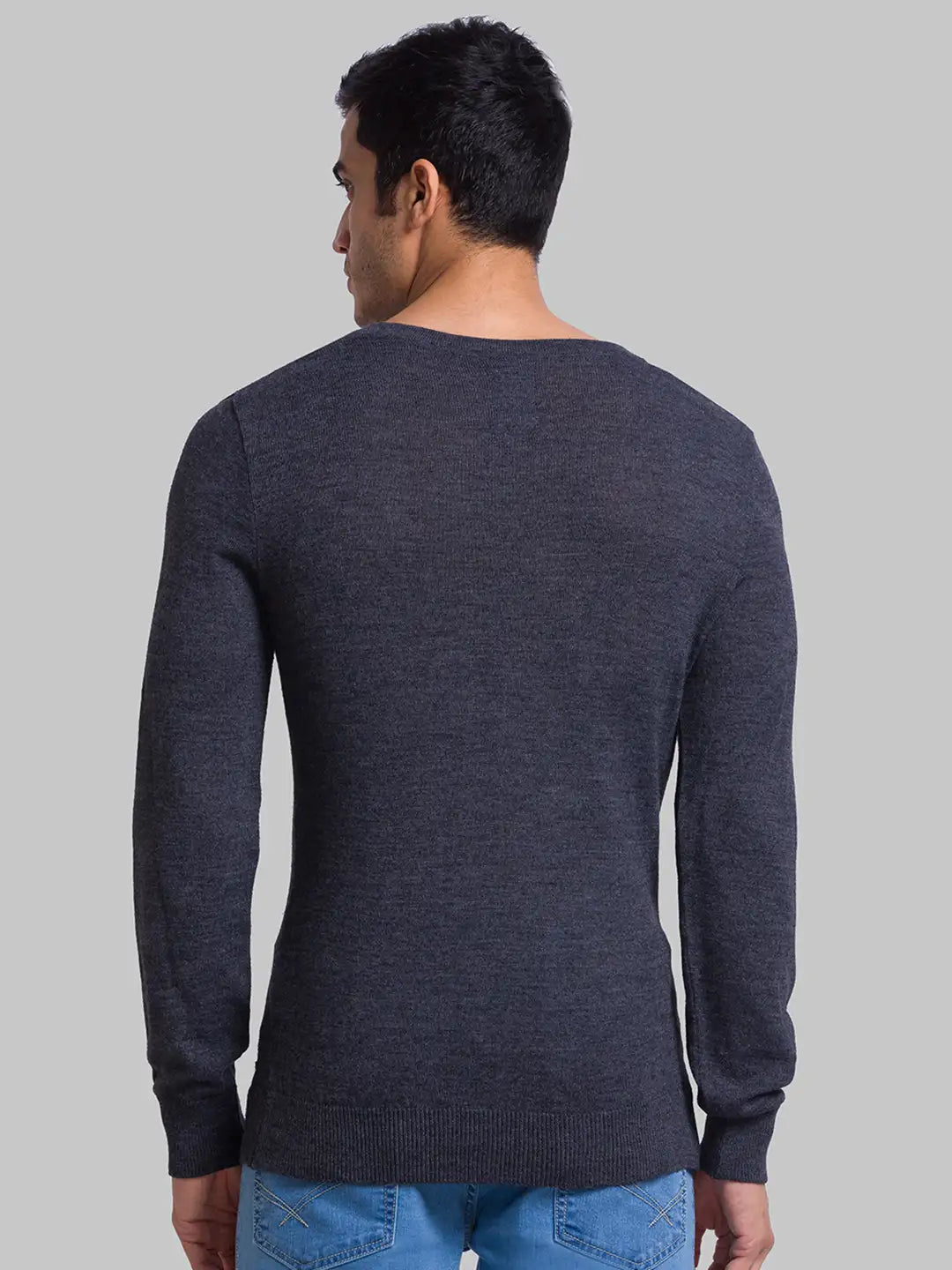 Men Regular Fit Red Sweater