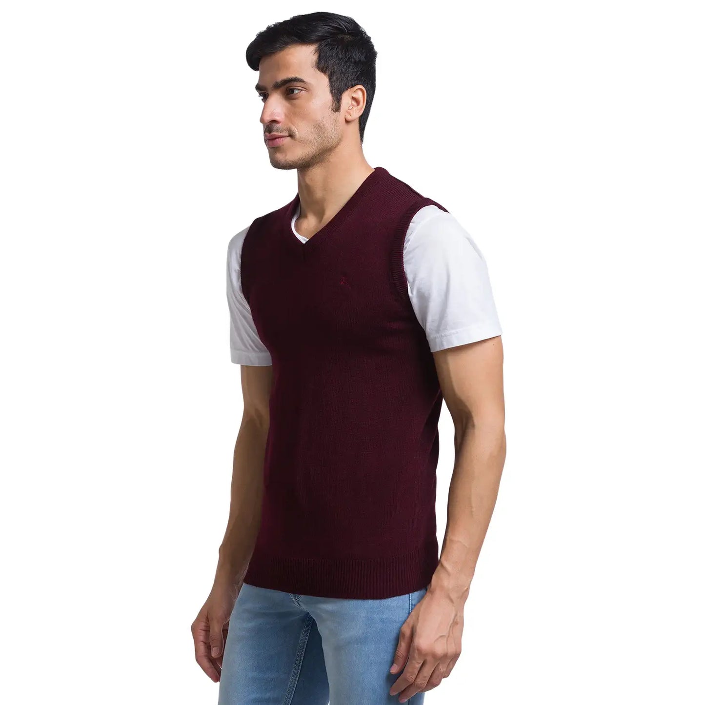 Men Regular Fit Green Sweater